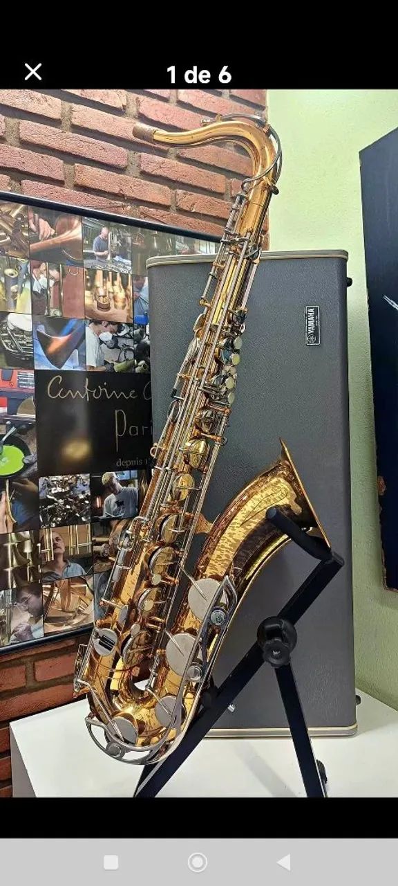 Sax Tenor Yamaha yts 22 purple logo. - Instrumentos musicais