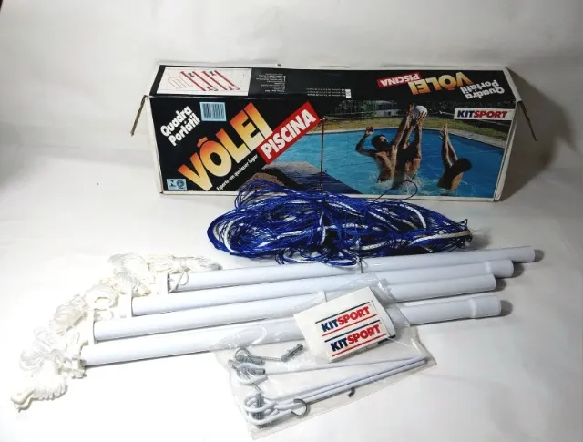 QUADRA PORTATIL VOLEI DE PISCINA MARCA KIT SPORT PARA PISCINAS DE 5 A 7 m DE LARGURA