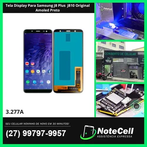 Tela Display Para Samsung J8 Plus  J810 Original Amoled Preto- Instalação Expressa! 