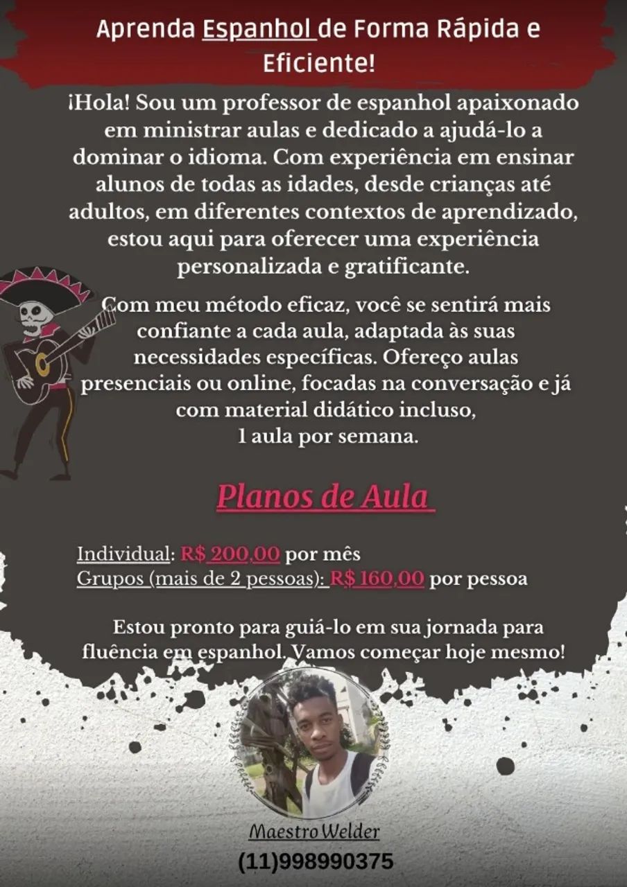 Aulas de espanhol 