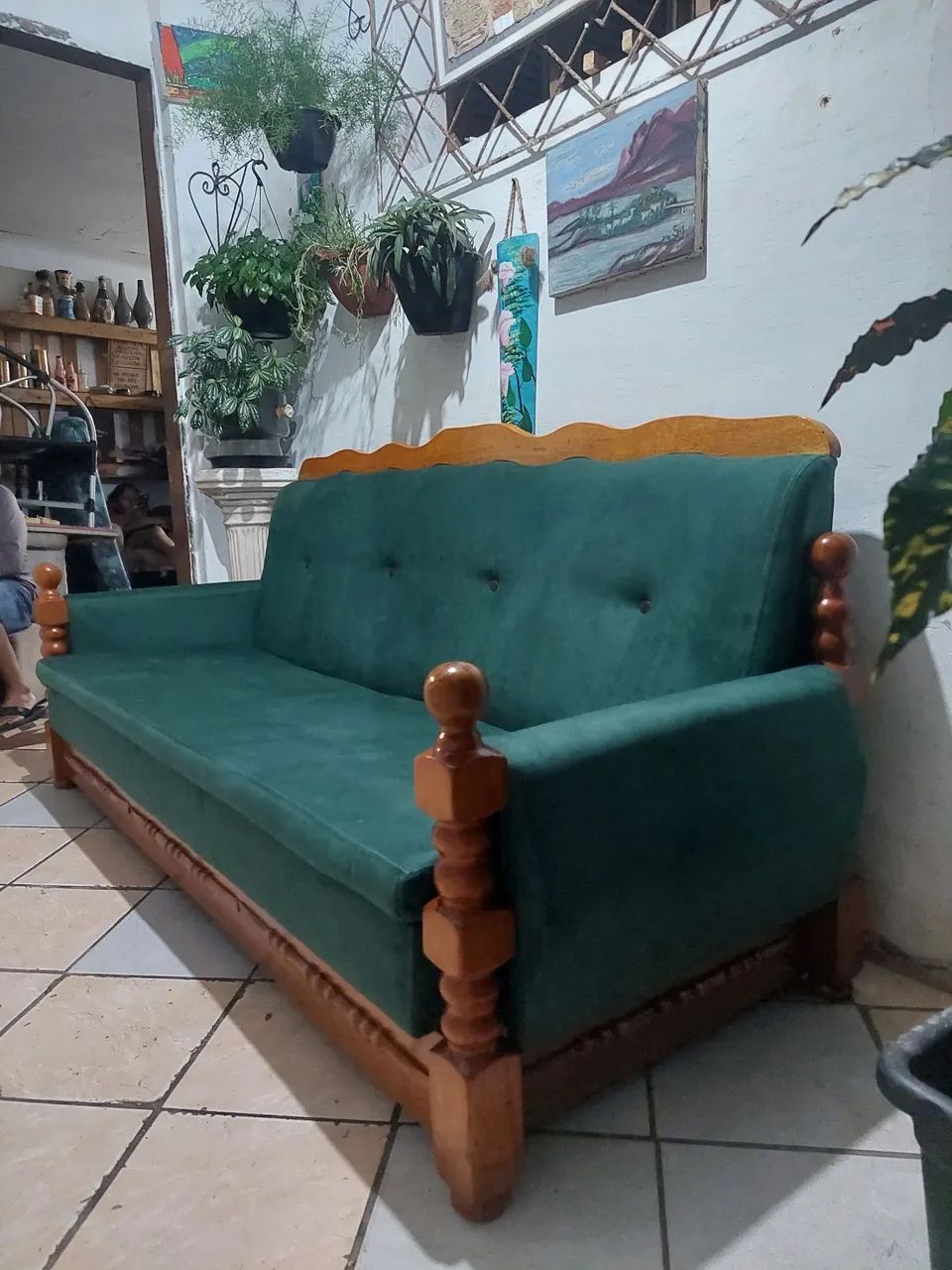 SOFA DE MADEIRA MAÇIÇA ANTIGUIDADE65576053816065122