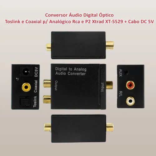 áudio Digital Conversor Audio Optico A Analogico Conversor Áudio - Main Image