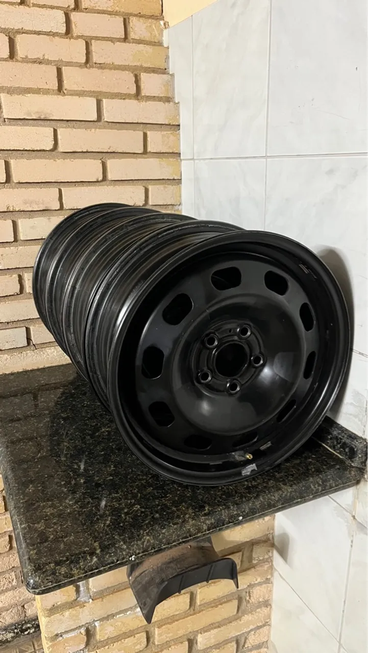 Jogo 4 Rodas Ferro Aro 15 Original Vw Polo Golf Fox 5x100