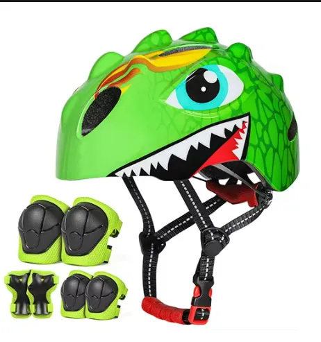 Leia Descrição Capacete Infantil Victgoal Dinossauro completo Novo