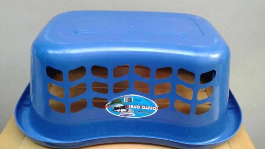 Cesto para roupas de plastico telado, oval - 32 litros - 817 - Agraplast - Foto 4