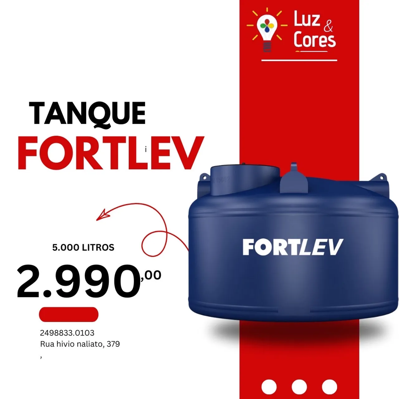 Tanque de água 5.000 litros Fortlev