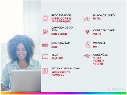 notebook core i5 8gb ssd 512gb - Foto 2