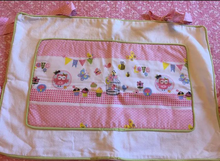 Kit protetor de berço menina coruja maravilhoooso!!! - Foto 2