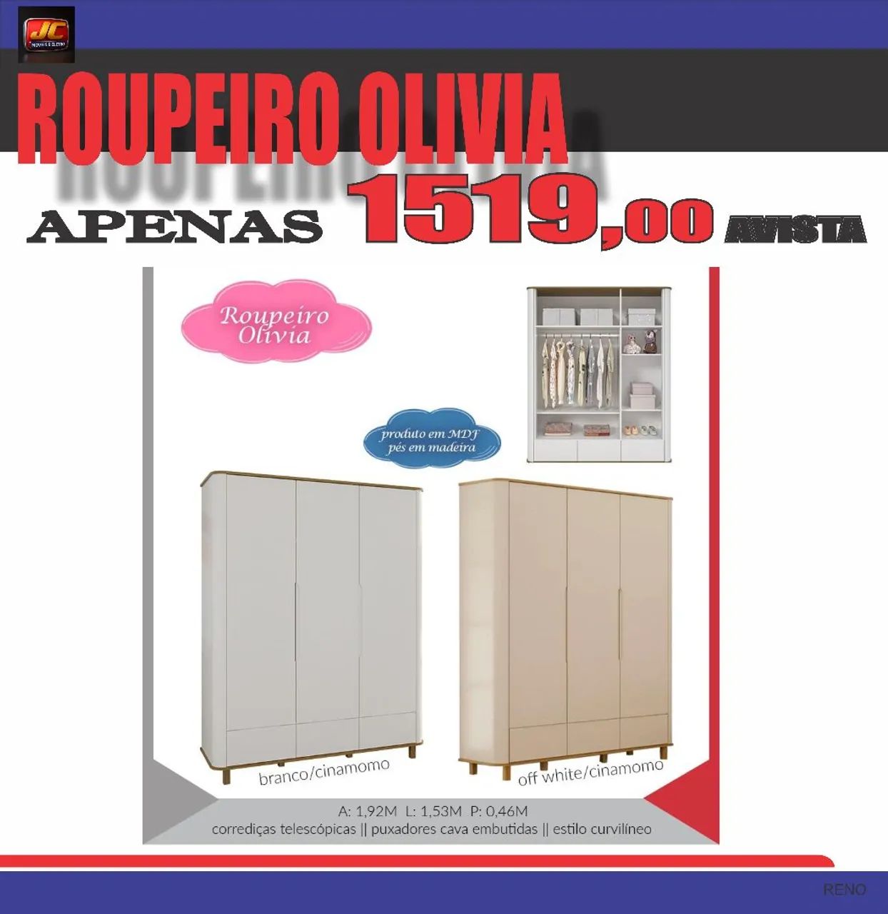 Guarda Roupa Bebe Olívia 