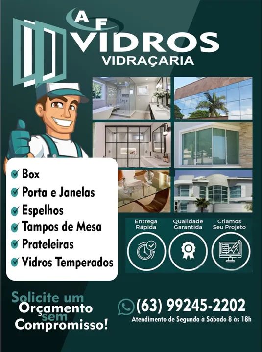 Vidros Temperados, Portas e Janelas - AF Vidros