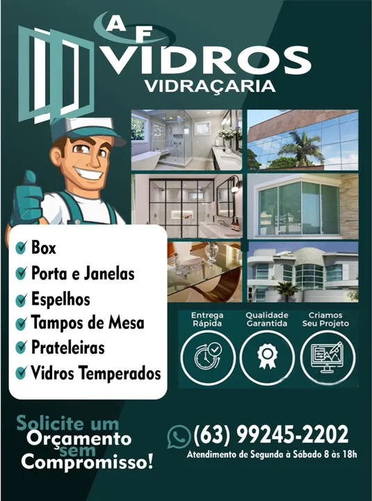 Vidros Temperados, Portas e Janelas - AF Vidros