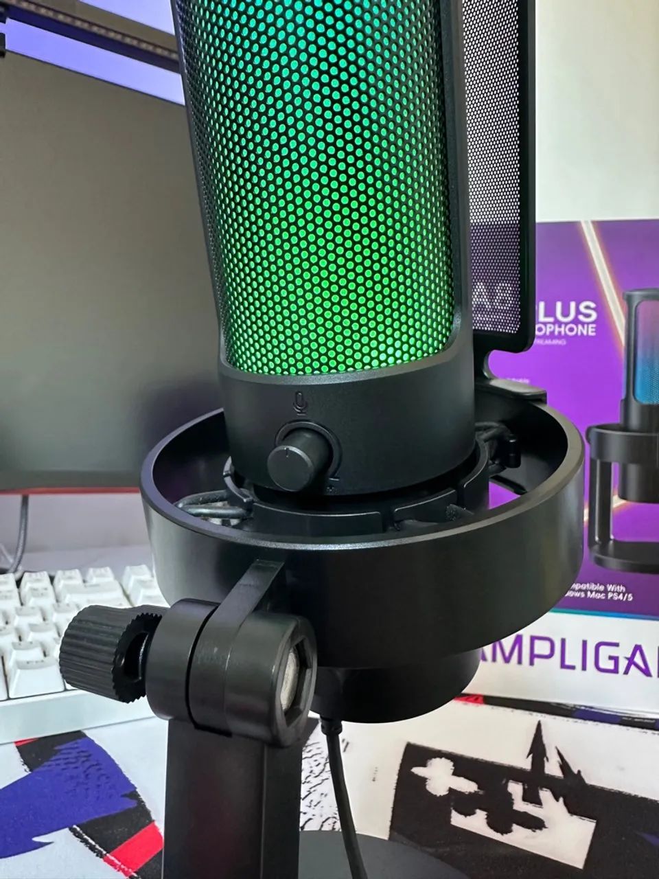Microfone Gamer Fifine A8 Plus Ampligame RGB - Foto 3