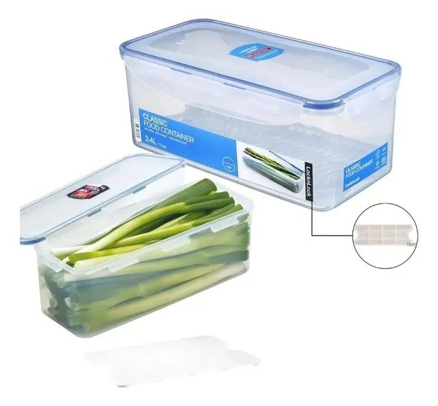 Potes Herméticos Porta Saladas + Porta Queijo Lock&lock Cor Transparente (contém 2 potes)