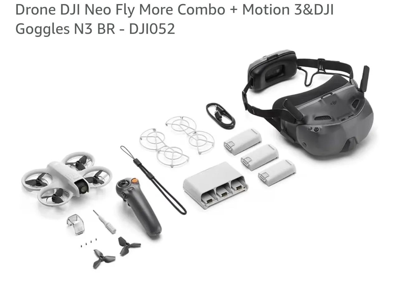 Drone dji neo fly more combo + motion 3&DJI goggles N3 BR 
