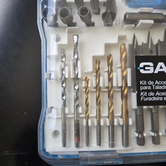 Jogo De Acessórios Para Furadeira Parafusadeira Gamma 75pçs - Novo - Foto 4