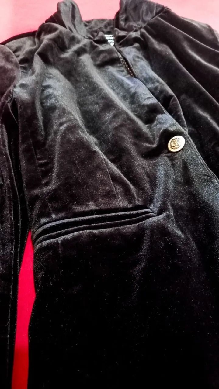Blazer de veludo preto - Foto 3