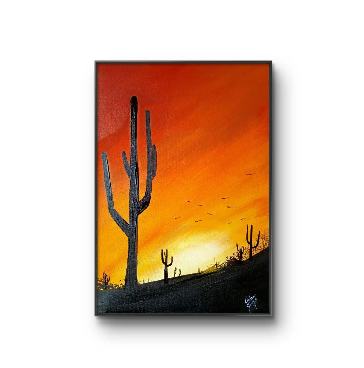Quadro Pintura Deserto - Decoração de Parede