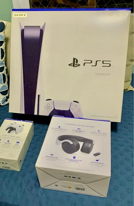 Playstation 5 + headset sony pulse 3d + carregador