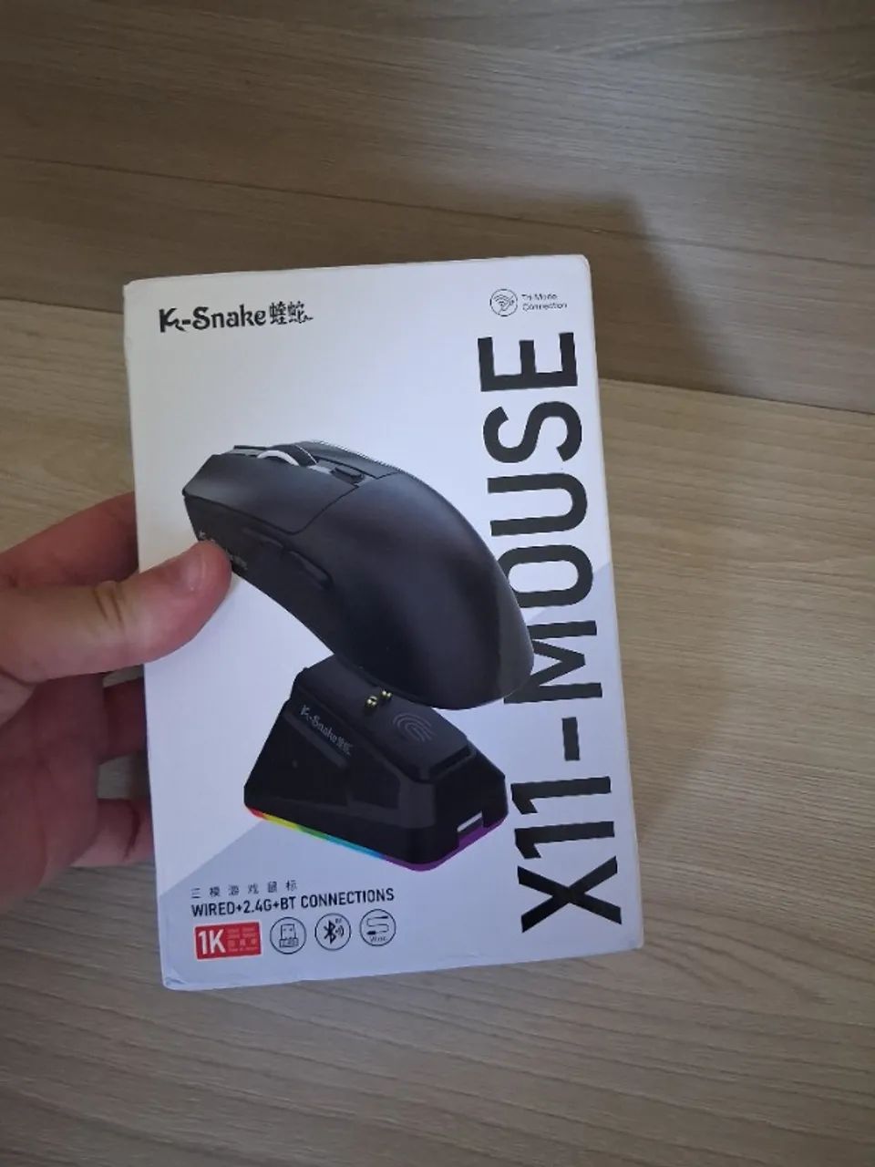 Mouse gamer sem fio K-Snake X11 na cor branca - Foto 4