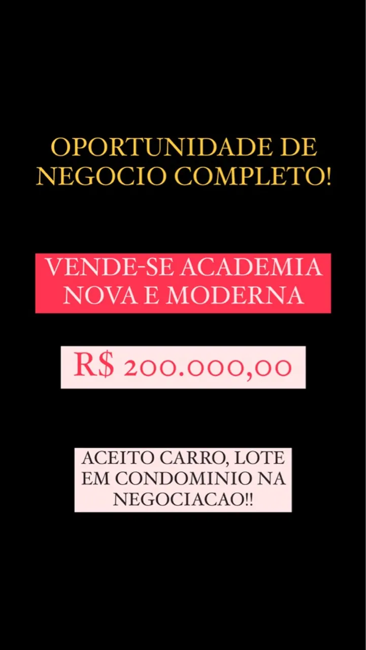 Academia completa pra seu negocio