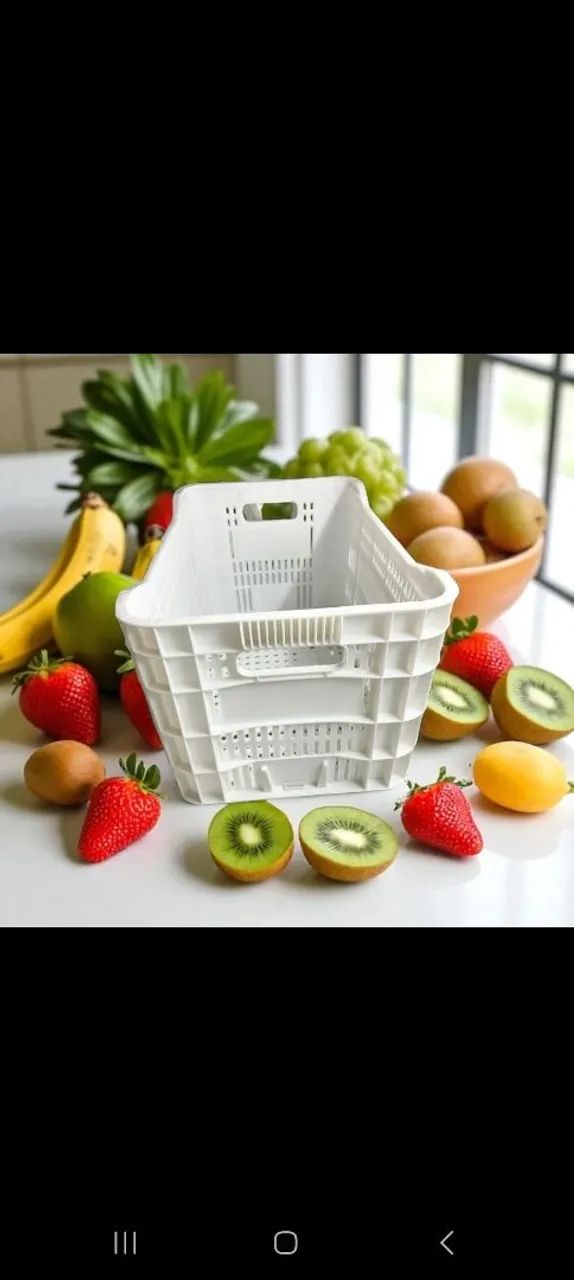 Caixa Organizadora para Frutas e Verduras Azul - Foto 2