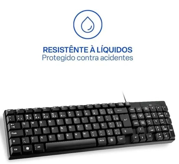 Teclado Com Fio Usb Compacto 2.0 Multi TC-193 Cabo de 120cm e Resistente a Água  - Foto 3