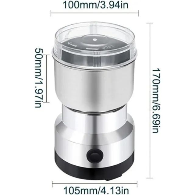 Moedor Triturador Elétrico De Café Grãos 150w Aço Inoxidável - Foto 4