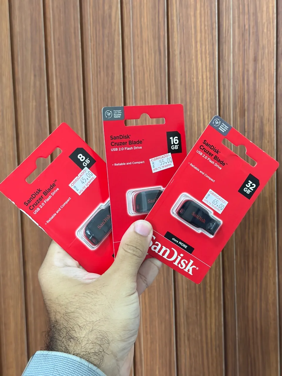 PEN DRIVE SANDISK 8GB 16GB E 32GB