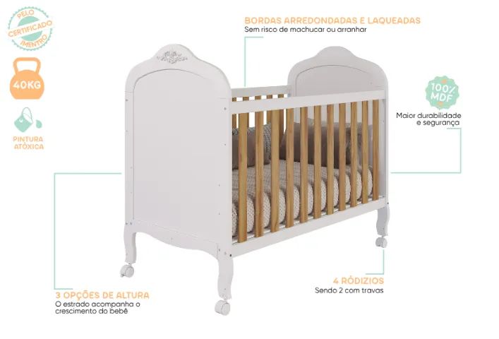 Berço Cama Americano Elo 100% MDF - Foto 5