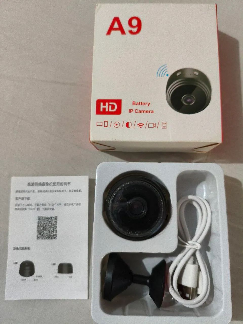 Mini câmera de vigilância A9 HD - Foto 2
