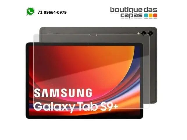 PELICULA PROTEÇÃO DE VIDRO TEMPERADO SAMSUNG TAB S9 FE+ S9 PLUS 12.4 X616 X610 (12.4)