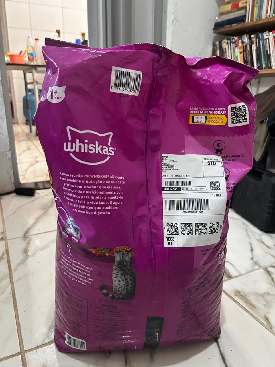 Ração Whiskas para Gatos Adultos - 1+ anos