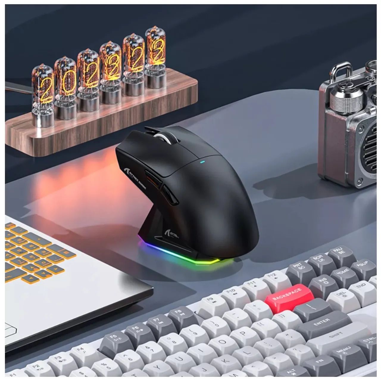 Mouse Attack Shark X11 Gamer com base de carregamento- 22000 Dpi ...