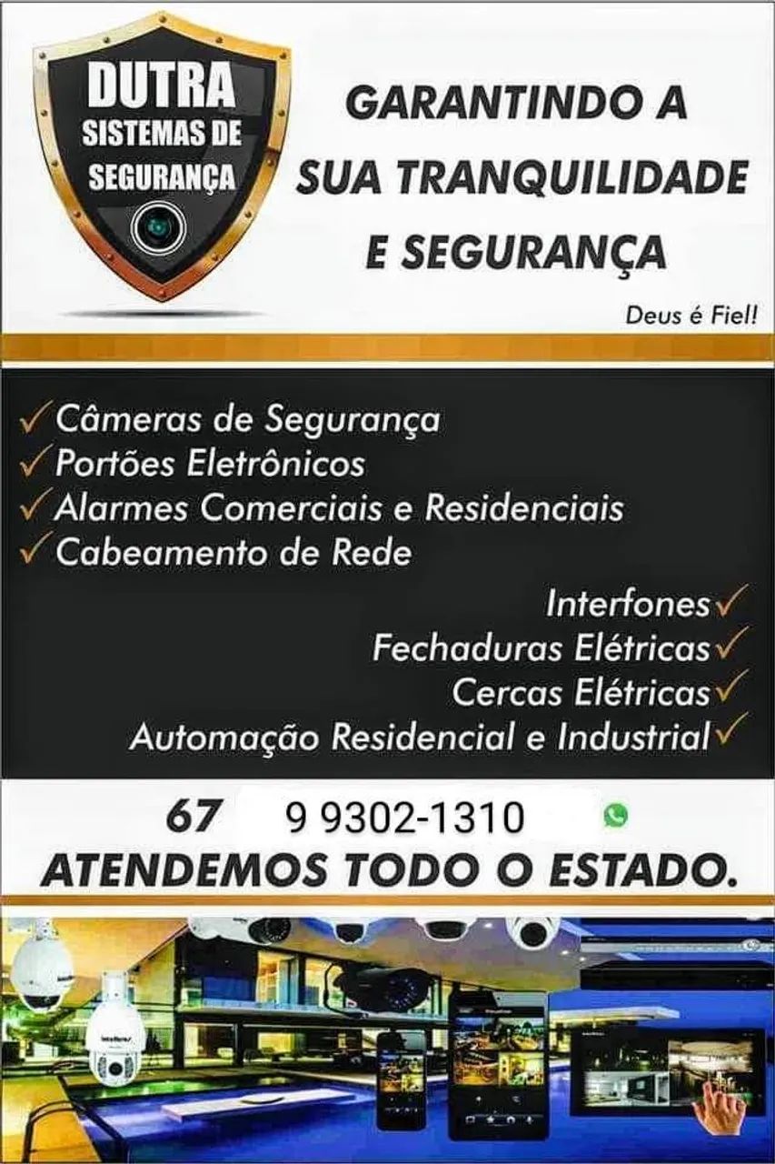 CAMERAS DE SEGURANÇA / ALARMES / INTERFONES / PORTÕES