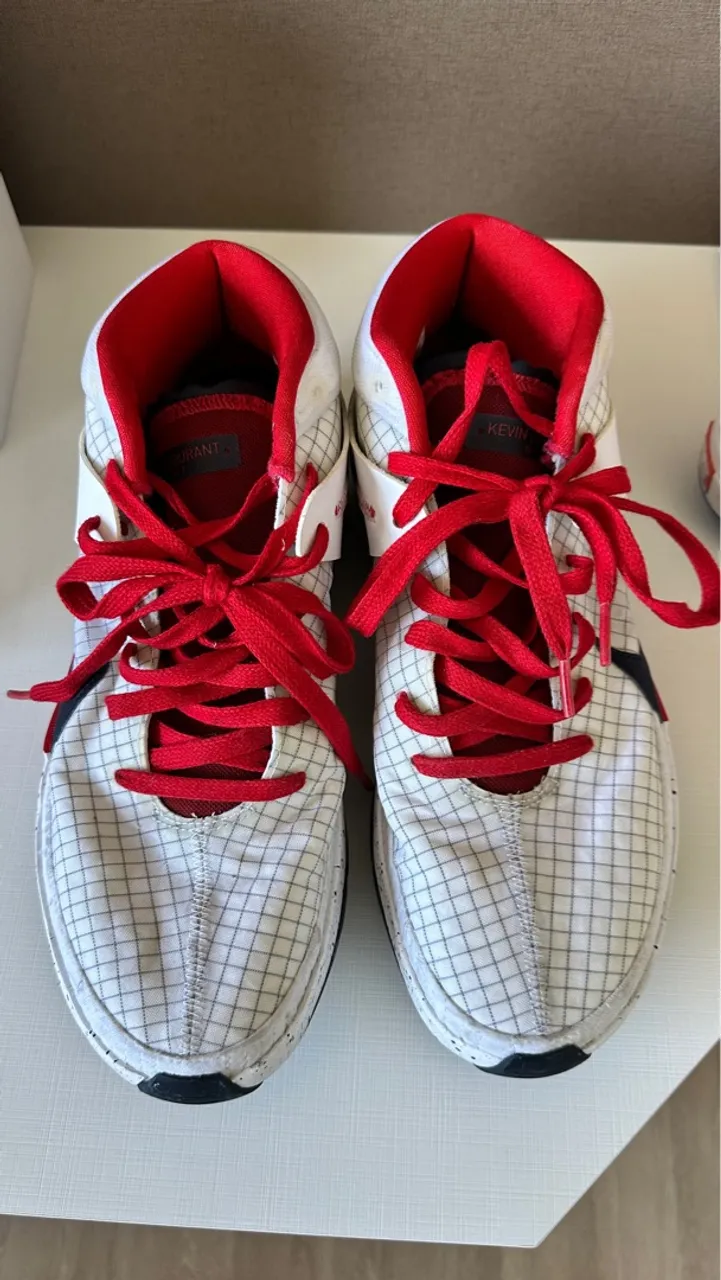 Tênis Nike Kevin Durant 13 Branco E Vermelho Tam 41br