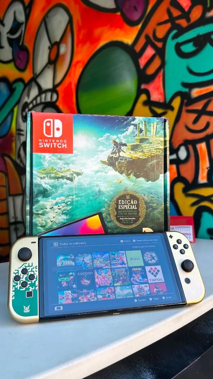 Nintendo switch oled edição zelda d3sb10qu34d0 - Consoles de Vídeo