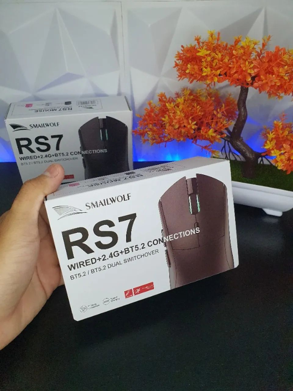 Mouse Smailwolf RS7 - Tri Mode, Sensor PixArt, 20.000 DPI - Foto 5