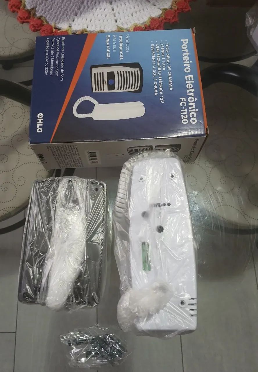 Kit interfone HLG,cabo 50 mtrs, capa protetora NOVO  - Foto 4