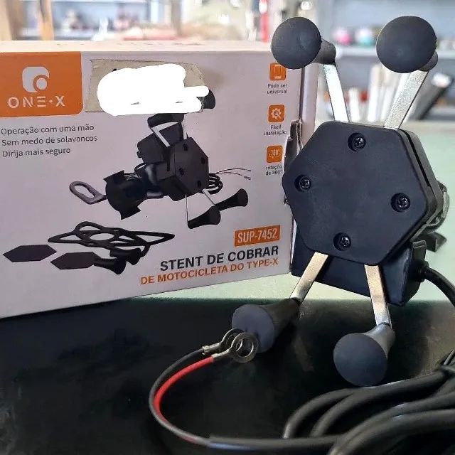 Suporte para moto com carregador