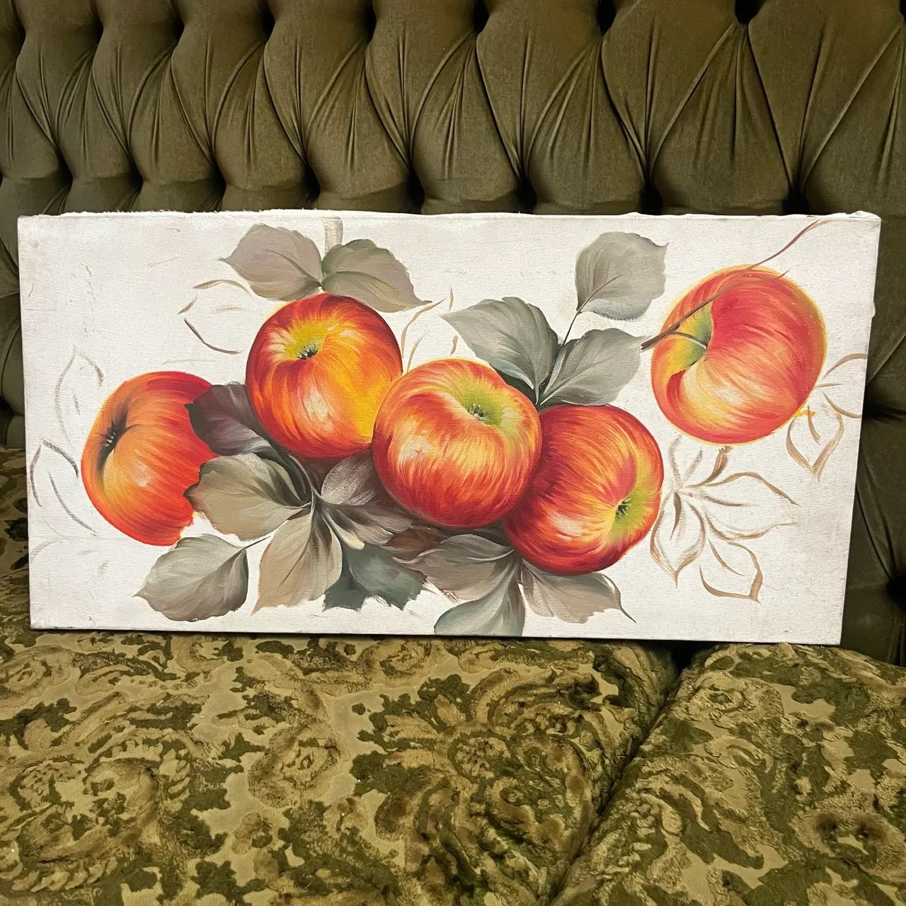 quadro antigo maçãs 