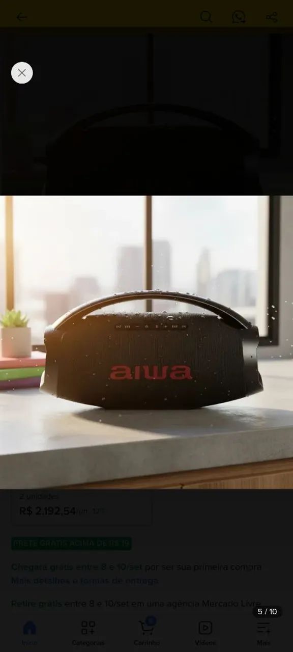 Vendo caixa de som  bom box Aiwa  nova - Foto 2