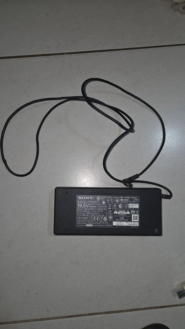 fonte de alimentação Sony original, modelo ACDP-120E01
