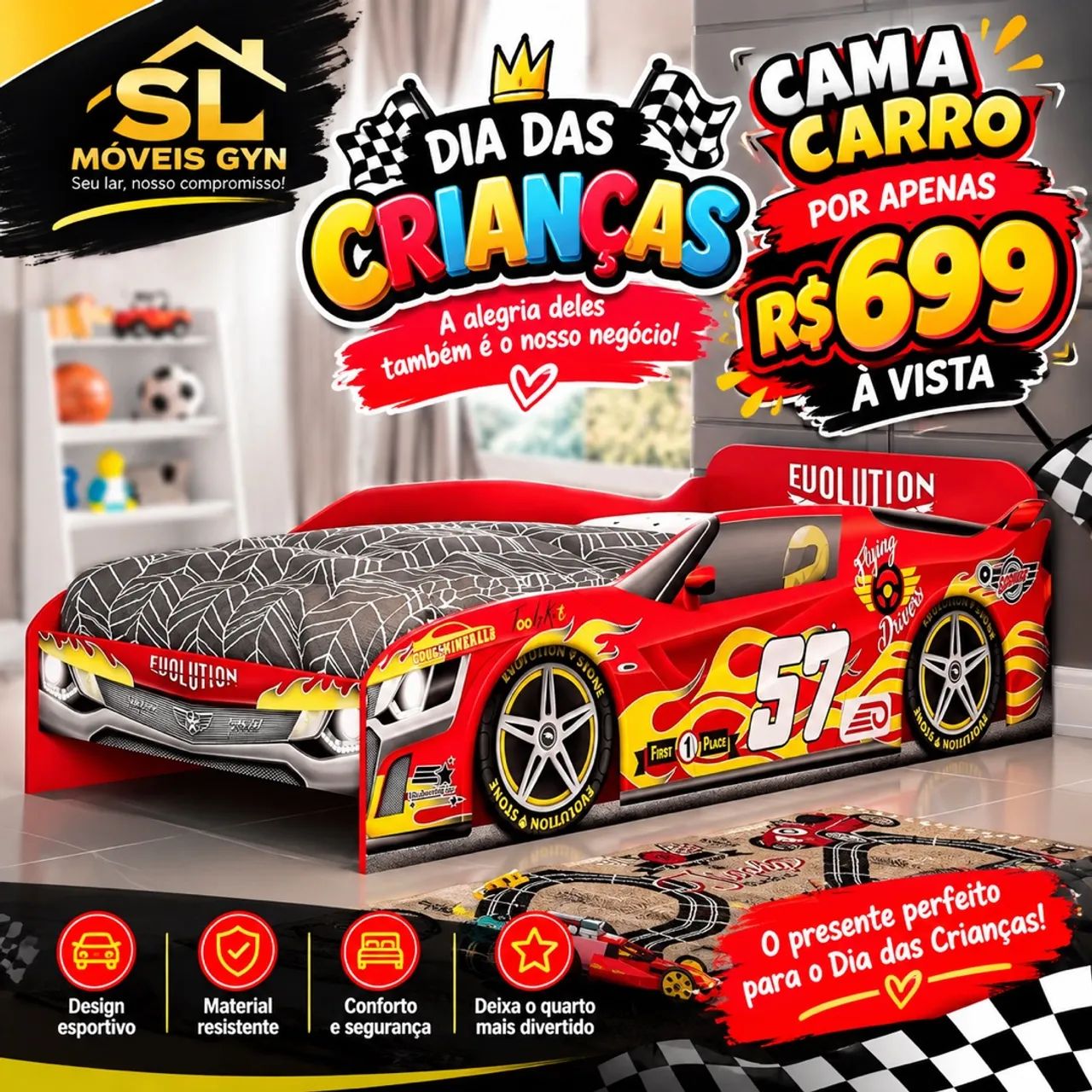 Cama Carro Infantil 