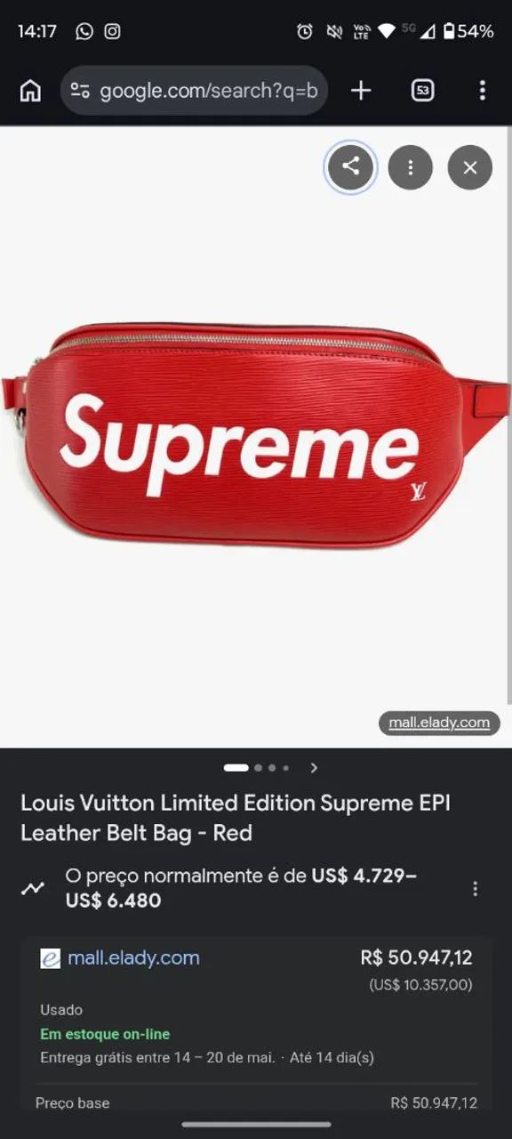 BOOMBAG COLAB  LOUIS VUITTON E SUPREME - Foto 5