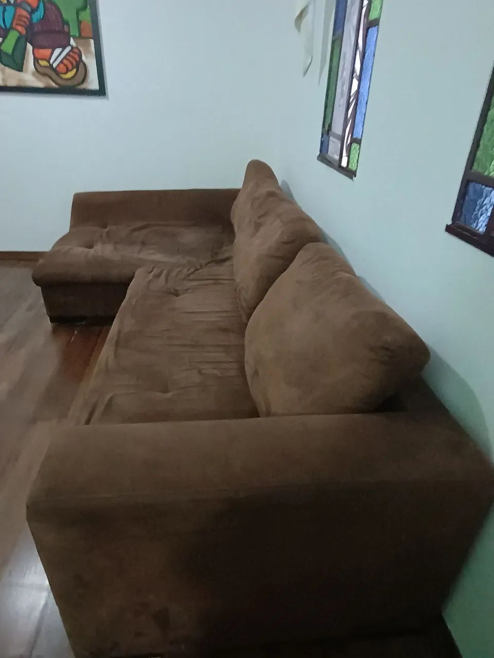Vendo sofá 3 lugares com chaise - Foto 2