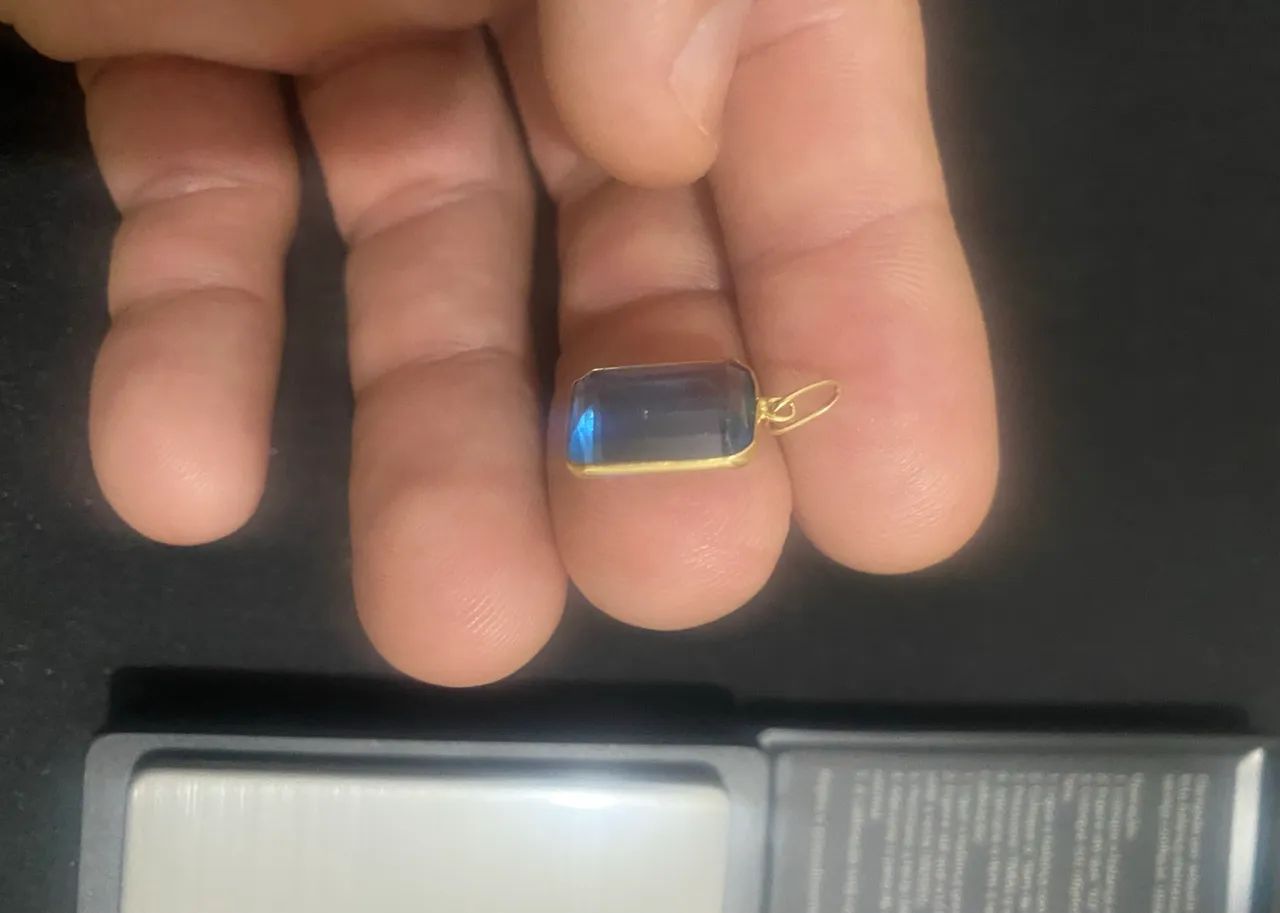 Pingente topázio + ouro 18k - Foto 3