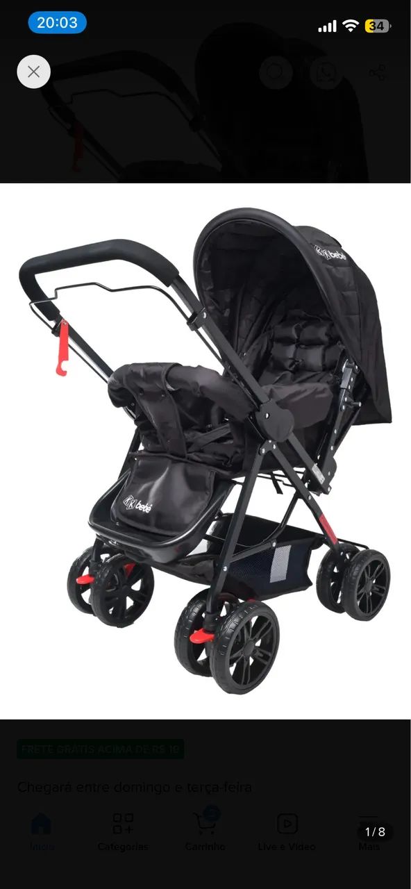 Carrinho de bebê novo  - Foto 2