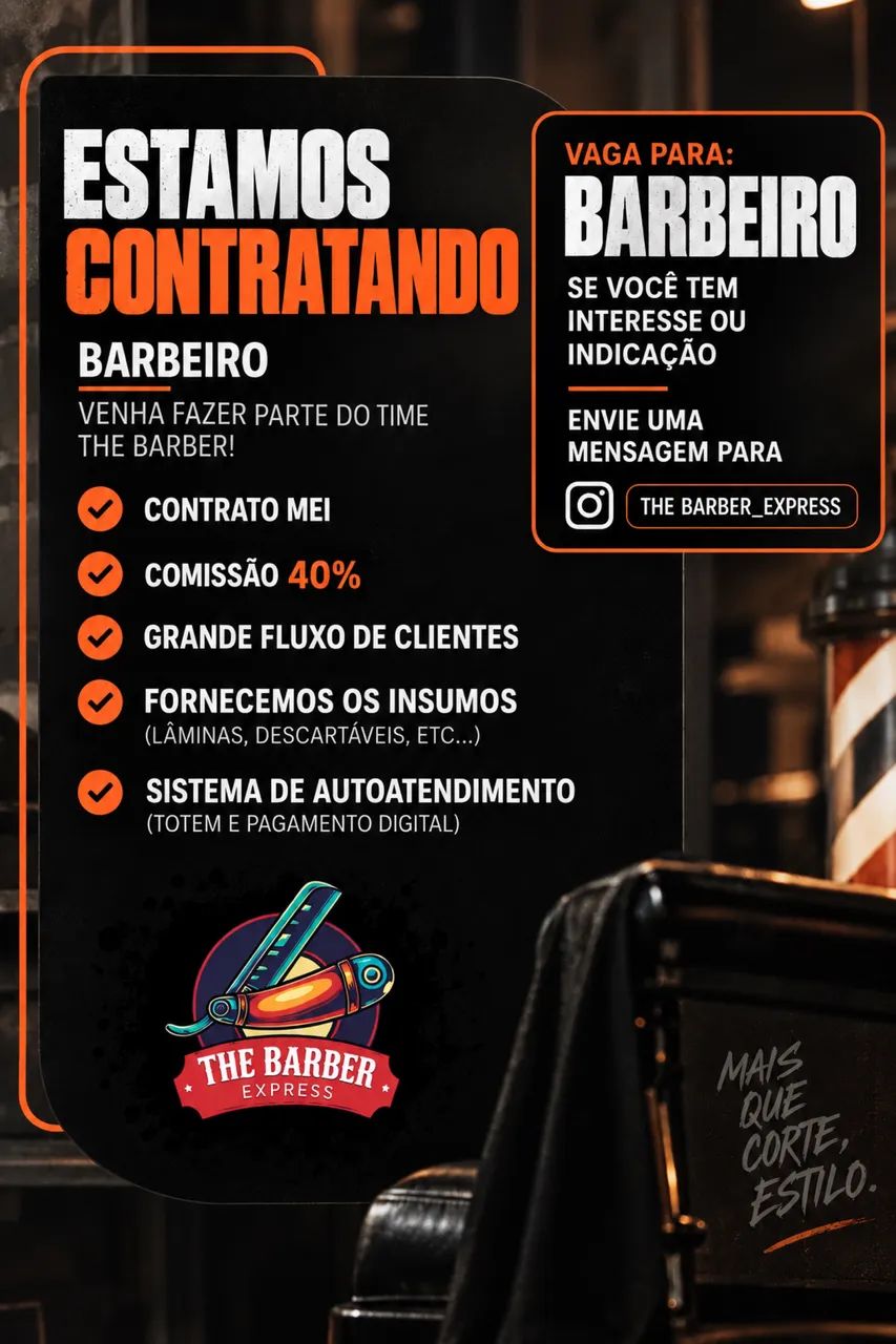 Contrata-se barbeiro(a) 