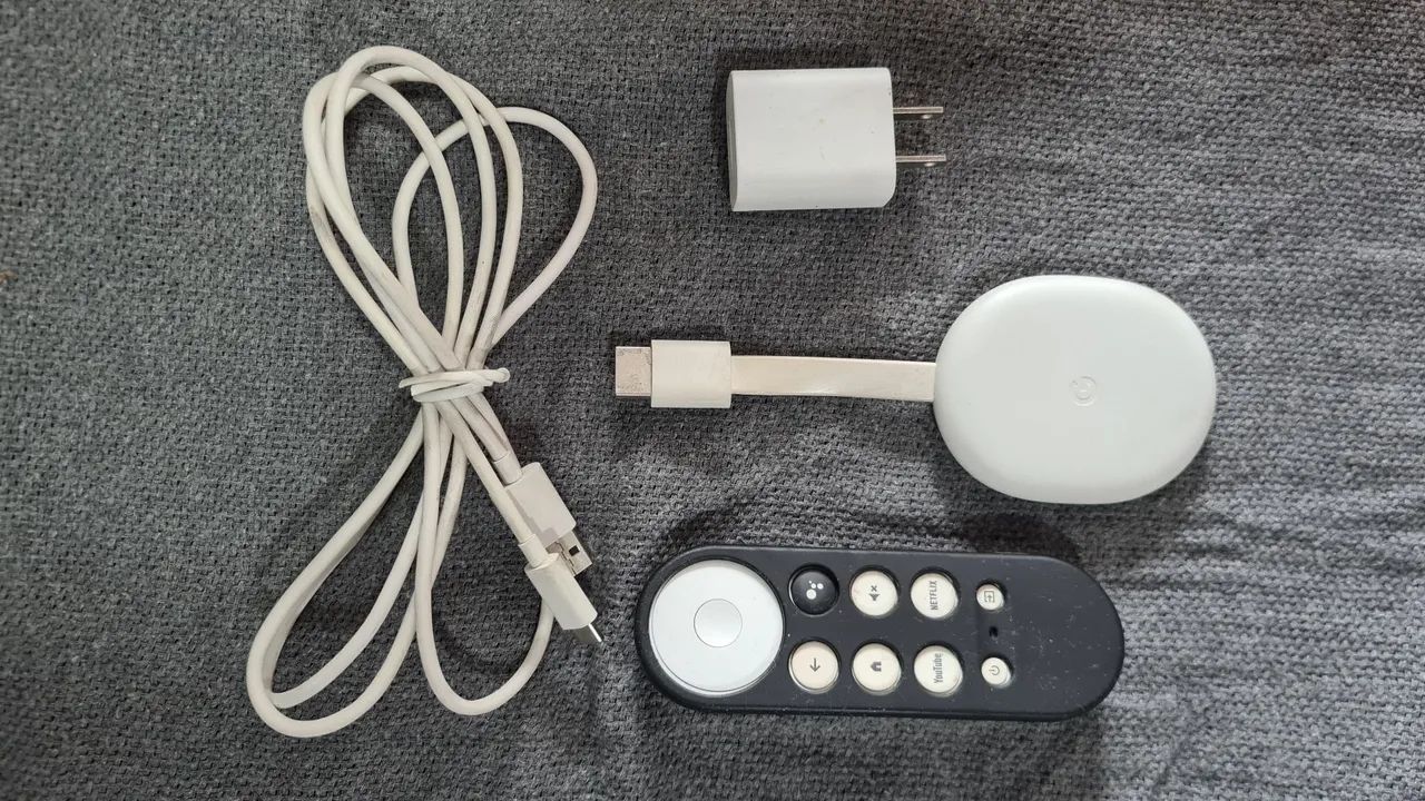 Google Chromecast 4 com Google TV HD Branco