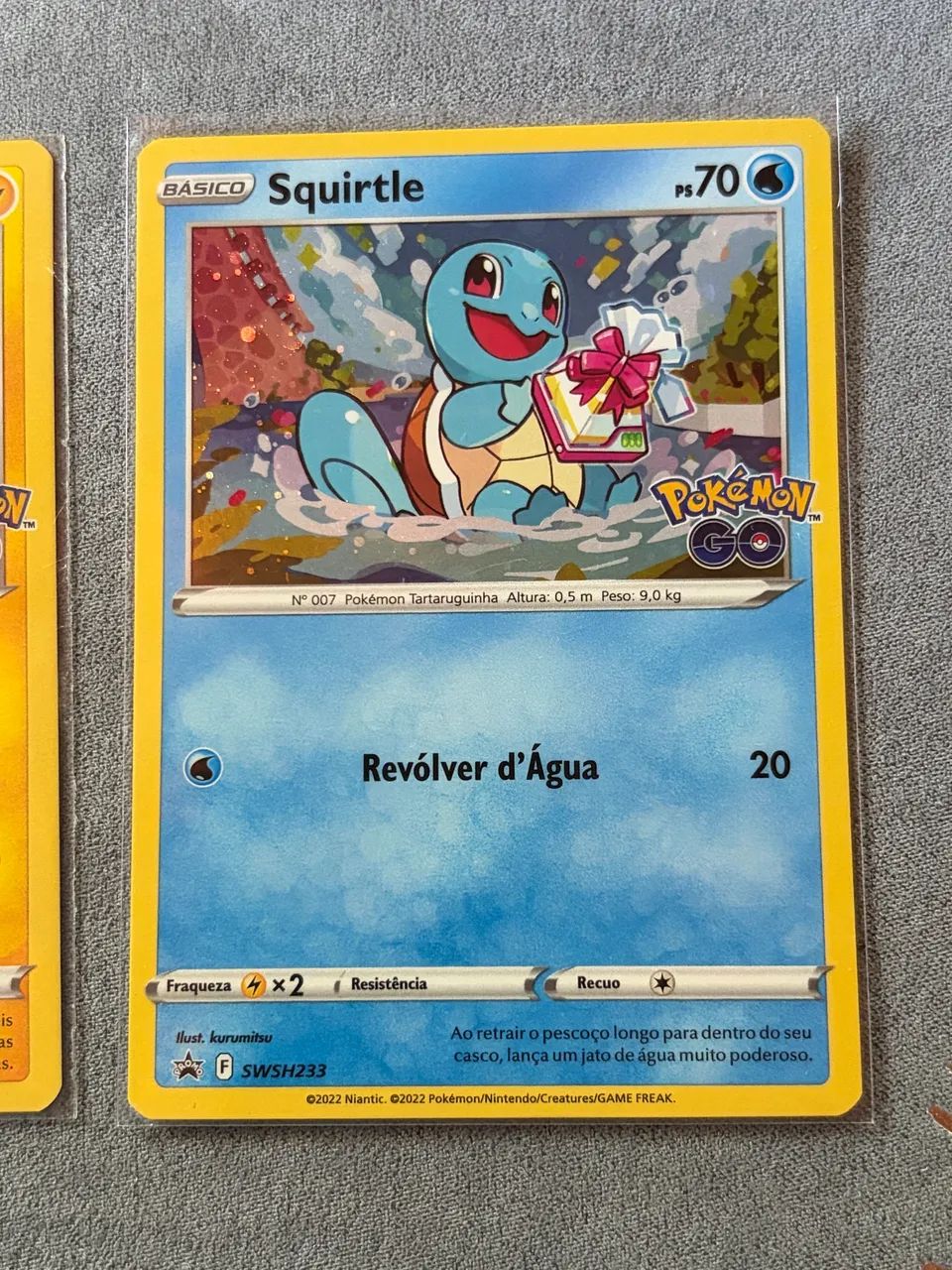 Carta Pokémon - bulbassauro, Pikachu e squirtle - NM - Foto 3